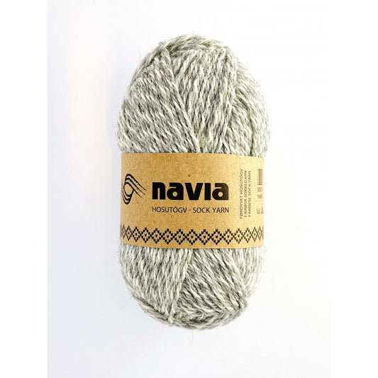 Navia sokkegarn - Meleret lysegrå 513