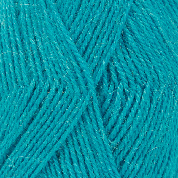 Drops Alpaca uni mørk turkis 2918