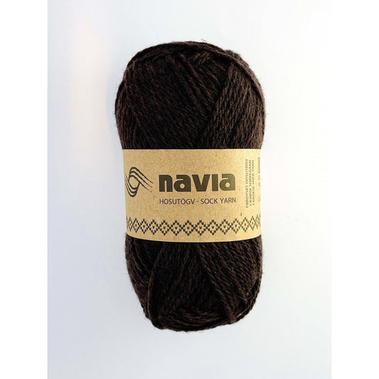 Navia sokkegarn - Mørkebrun 505